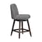 Armen Living Amalie Swivel Counter Stool in Gray Oak Wood Finish with Gray Boucle Fabric 840254332010 - alternate 2